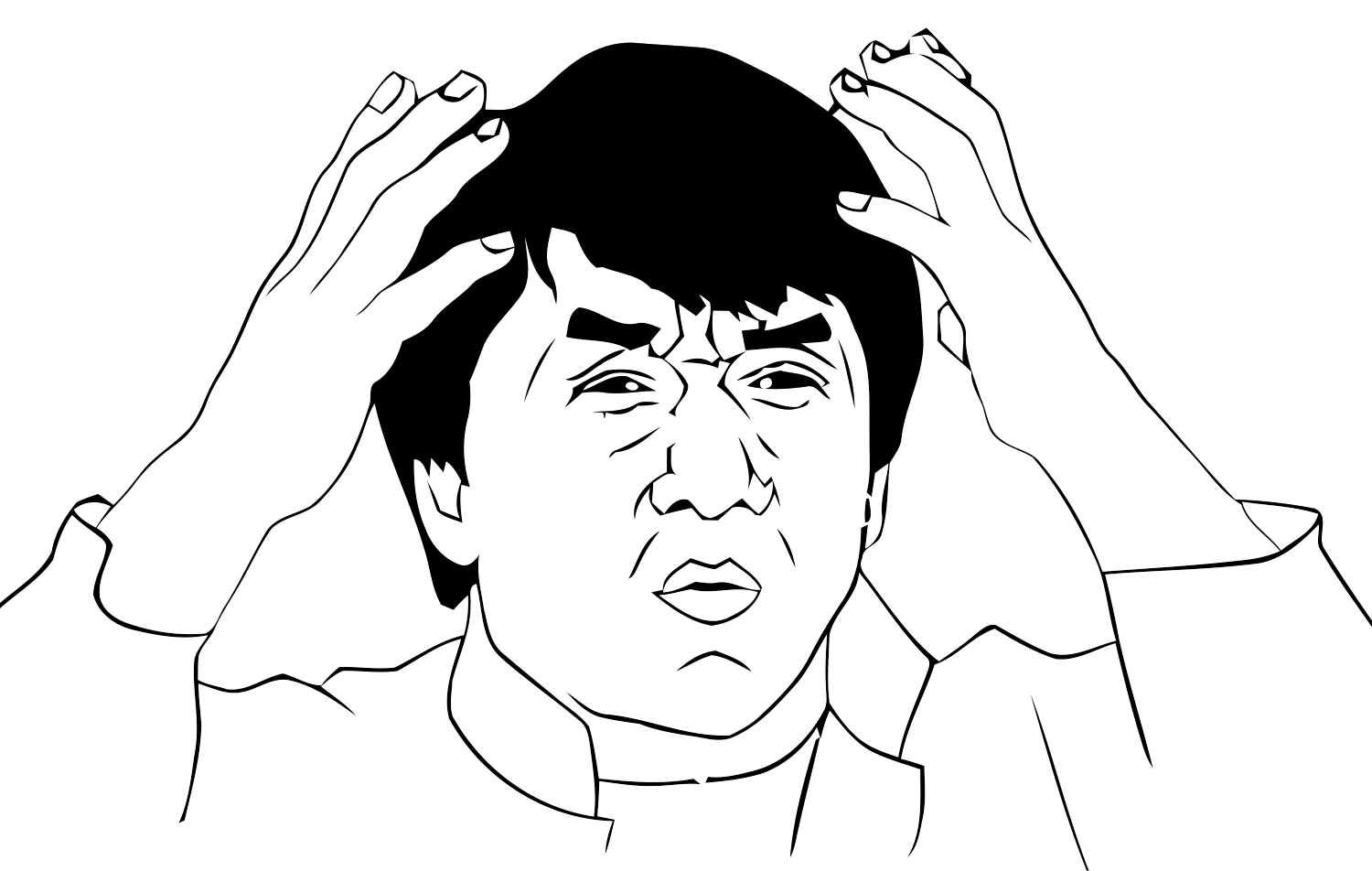 confused jackie chan